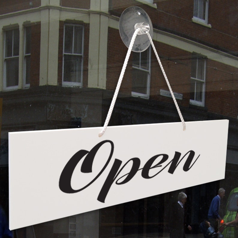 Open and Closed 3mm Rigid Hanging Sign 65mm X 240mm Shop - Etsy