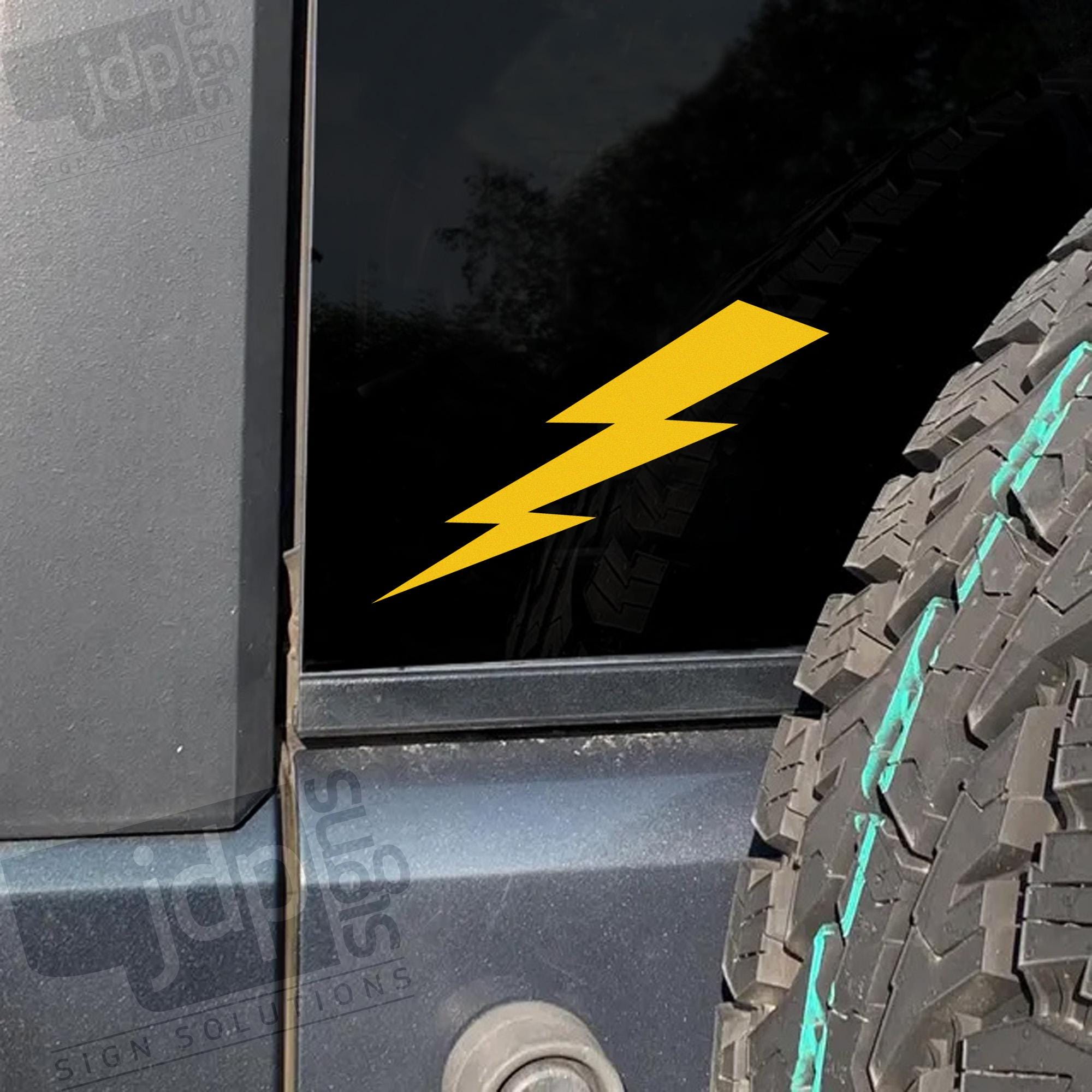 Pair Of Lightning Bolt Vinyl Decals - Choose Your Color & Size - True Artworx