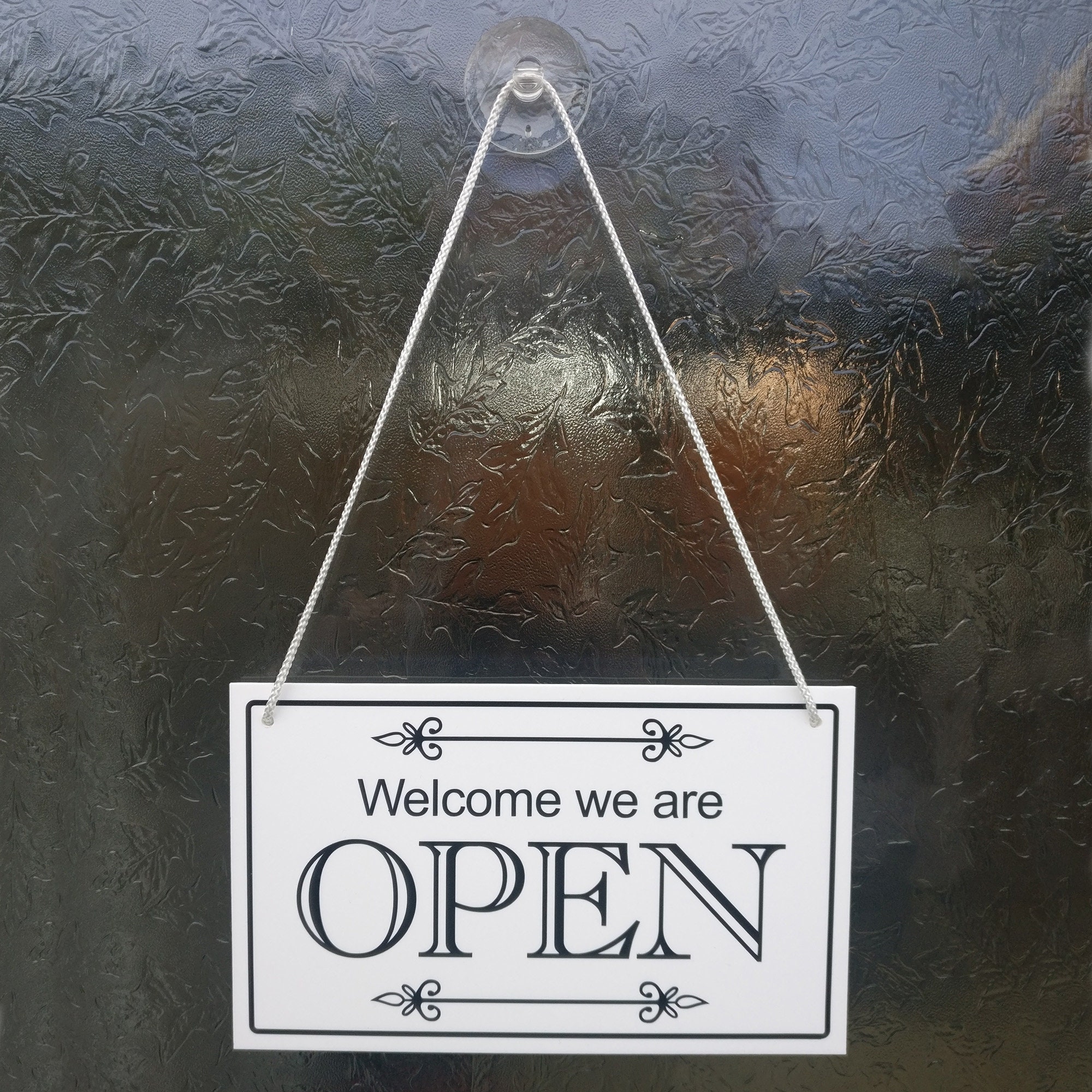 Welcome We Are Open / Sorry We Are Closed 3mm Rigid 120mm X 200mm