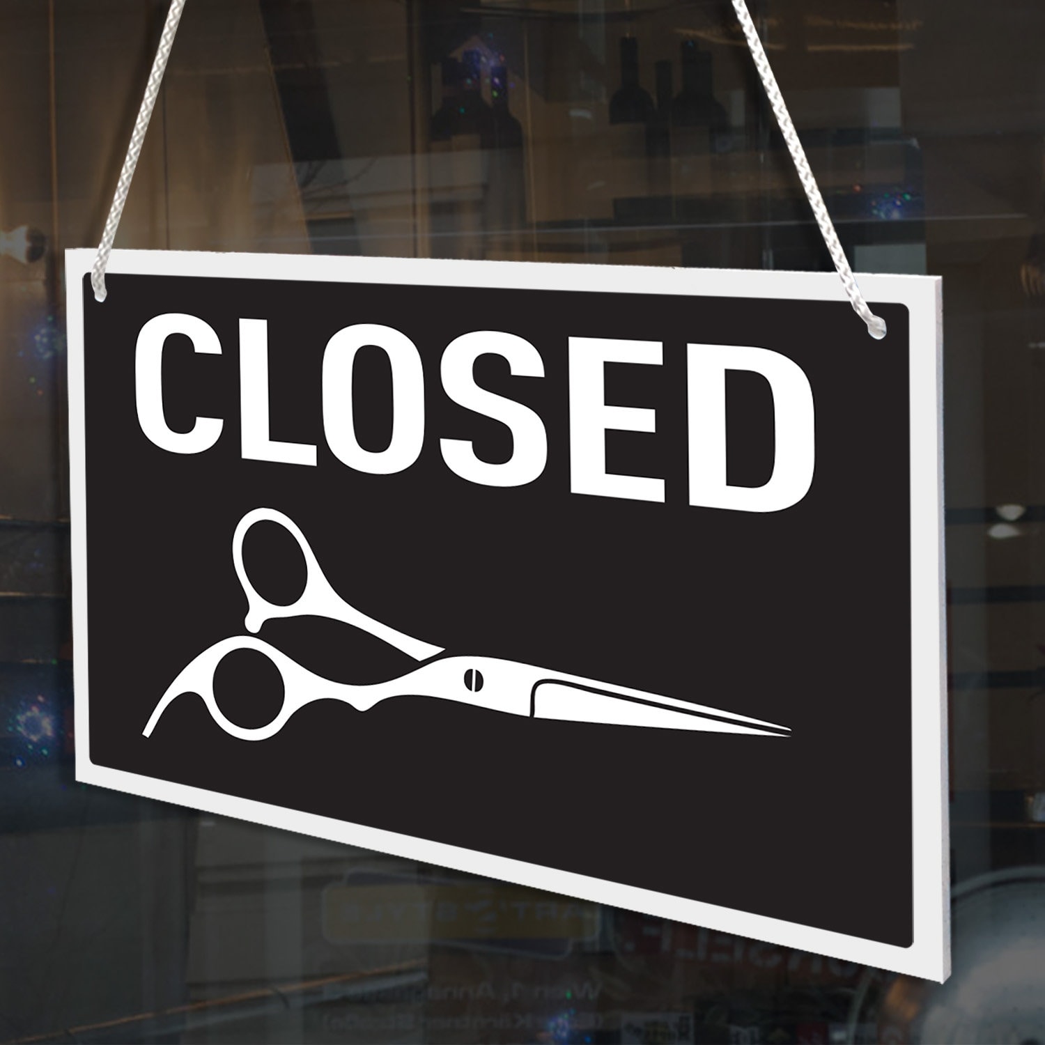 Barbers Open and Sorry Closed 3mm Rigid 140mm X 230mm Sign, Shop Window ...