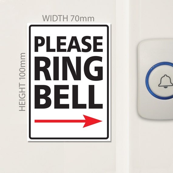 Please Ring Bell Signs: Clear Acrylic Sign with Braille – Bsign