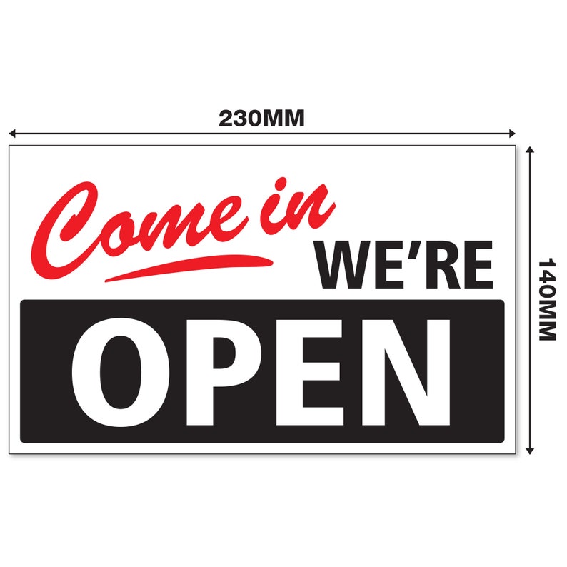 Come in We're Open / Sorry We're Closed 3mm Rigid - Etsy UK