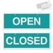 Open and Closed 3mm Rigid 75mm X 210mm Sign, Shop Window Door 21 ...