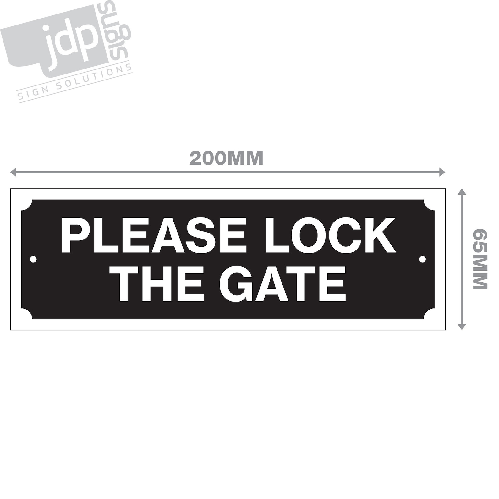 Please Lock the Gate 3mm Rigid PVC Board Sign 21 Colours Etsy