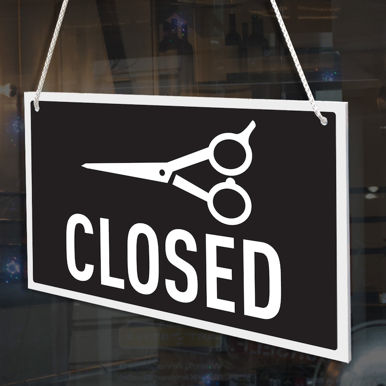 Barbers Open and Sorry Closed 3mm Rigid 140mm X 230mm Sign Etsy UK