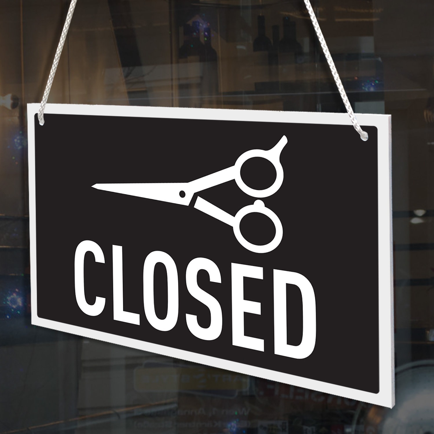 Barbers Open and Sorry Closed 3mm Rigid 140mm X 230mm Sign, Shop Window ...