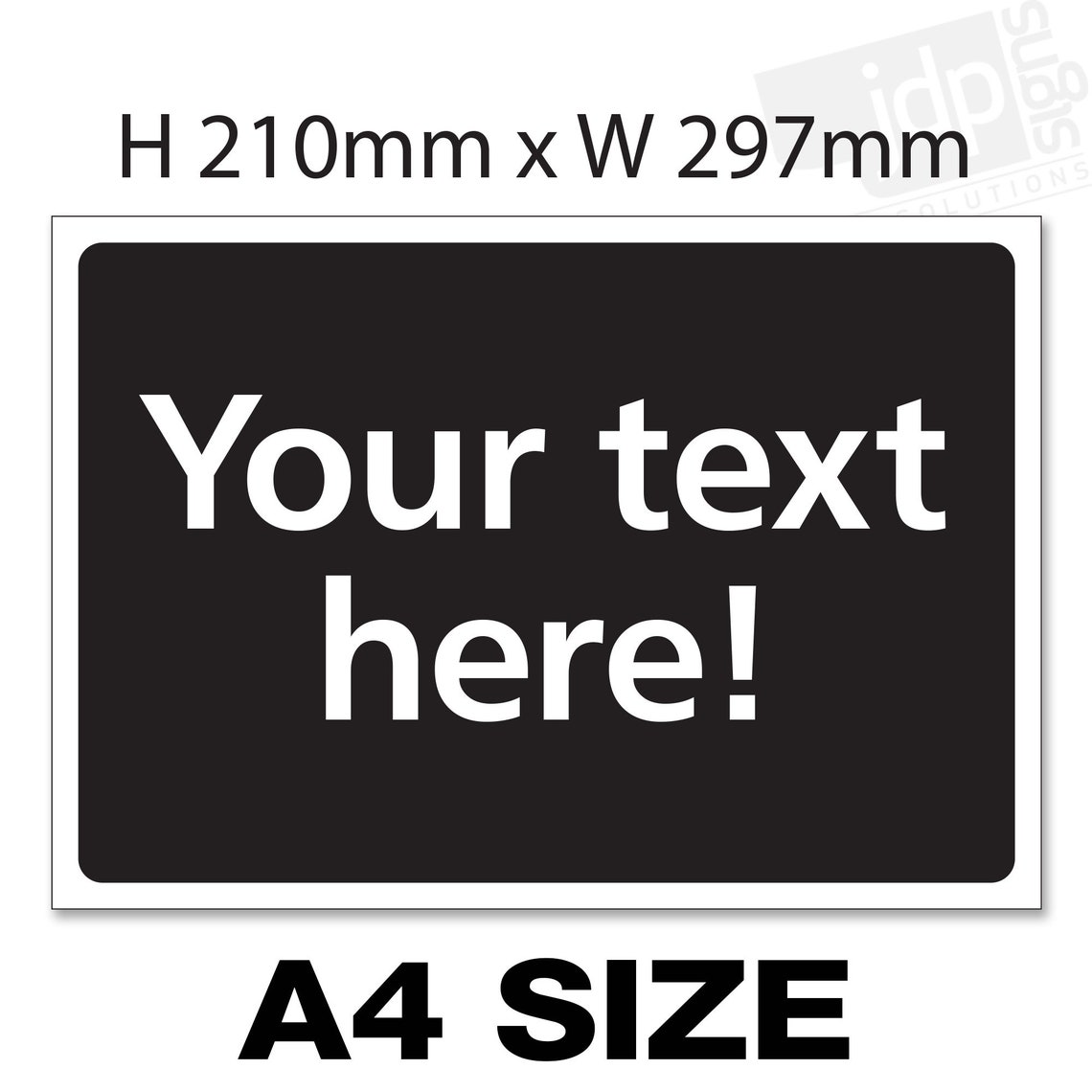 Custom Made Personalised Text Sign External 3mm Rigid PVC Sign - 3 Size ...