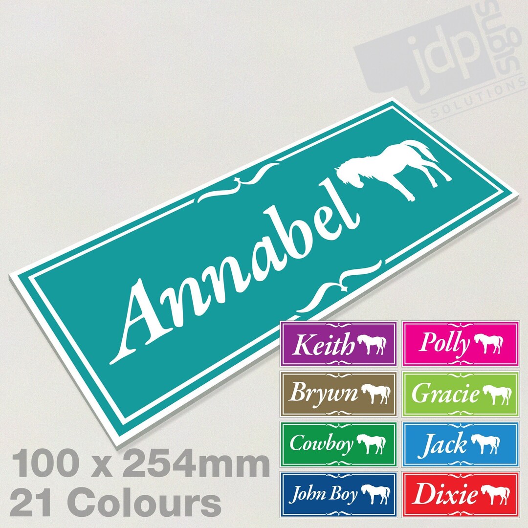 Personalised Pony Stable Door Name Sign 8 Design Options 21