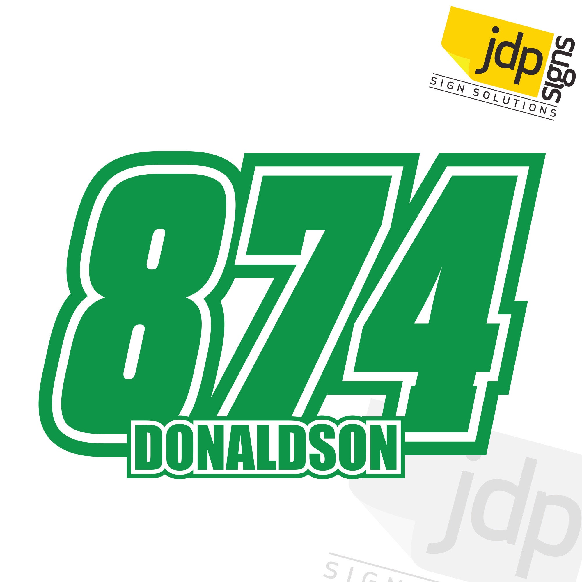 3 X Custom Racing Numbers - Vinyl Stickers Decals - Race Motorcycle