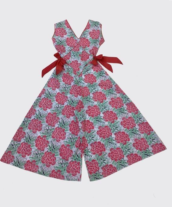 1930s Wide Leg Beach pajamas / 1920s Overalls / 3… - image 1