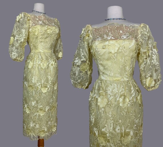 Designer 3D Illusion Lace Hourglass Dress by RICHI