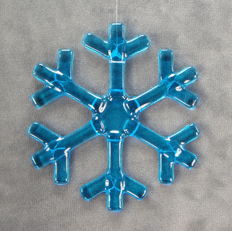 Fused Glass Snowflake, Ornament Etsy