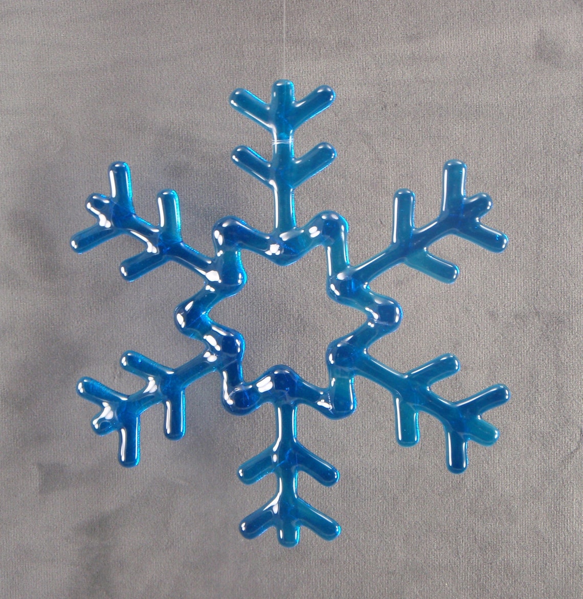 Fused Glass Snowflake Ornament Etsy