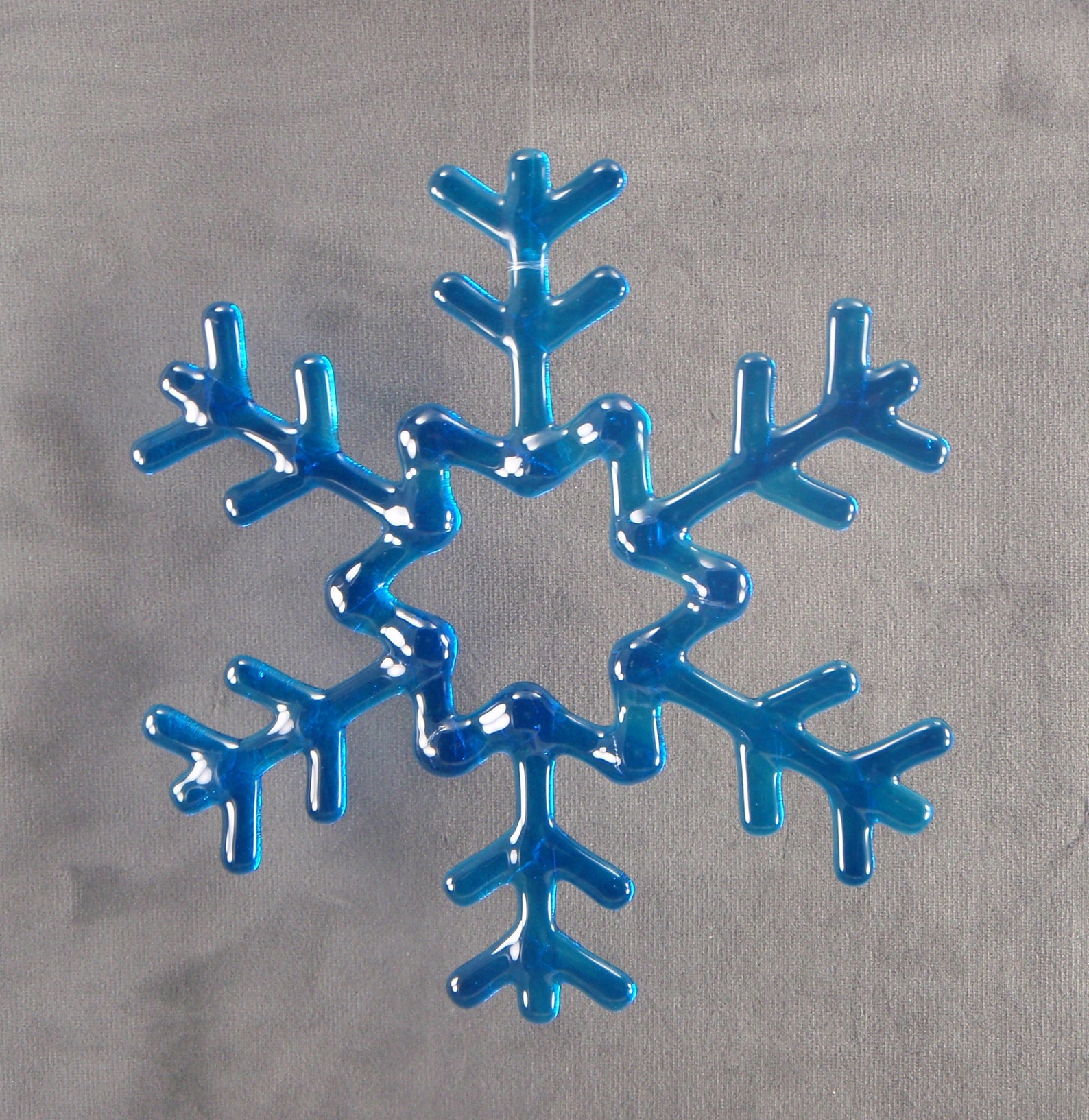 Fused Glass Snowflake Ornament Etsy