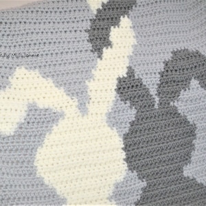Crochet Baby Blanket Pattern, Bunny Blanket pattern, Baby Afghan pattern image 5