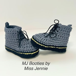 Crochet Baby Booties: DM Style Cotton Boots