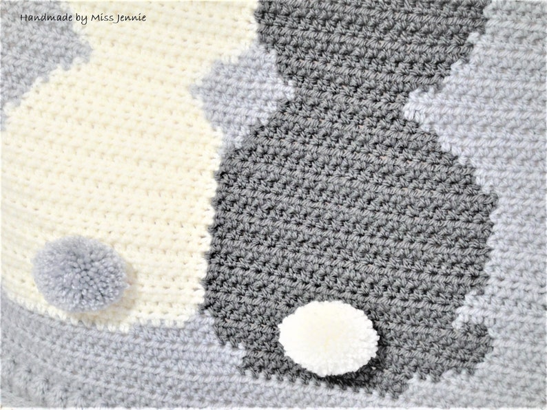 Crochet Baby Blanket Pattern, Bunny Blanket pattern, Baby Afghan pattern image 3