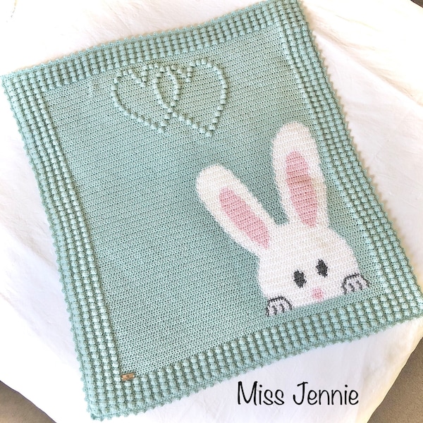 CROCHET PATTERN, Digital blanket pattern, Baby Blanket pattern, Bunny blanket pattern