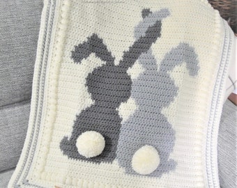 Crochet Bunny Blanket Pattern: Friends Forever Afghan (PDF Pattern)