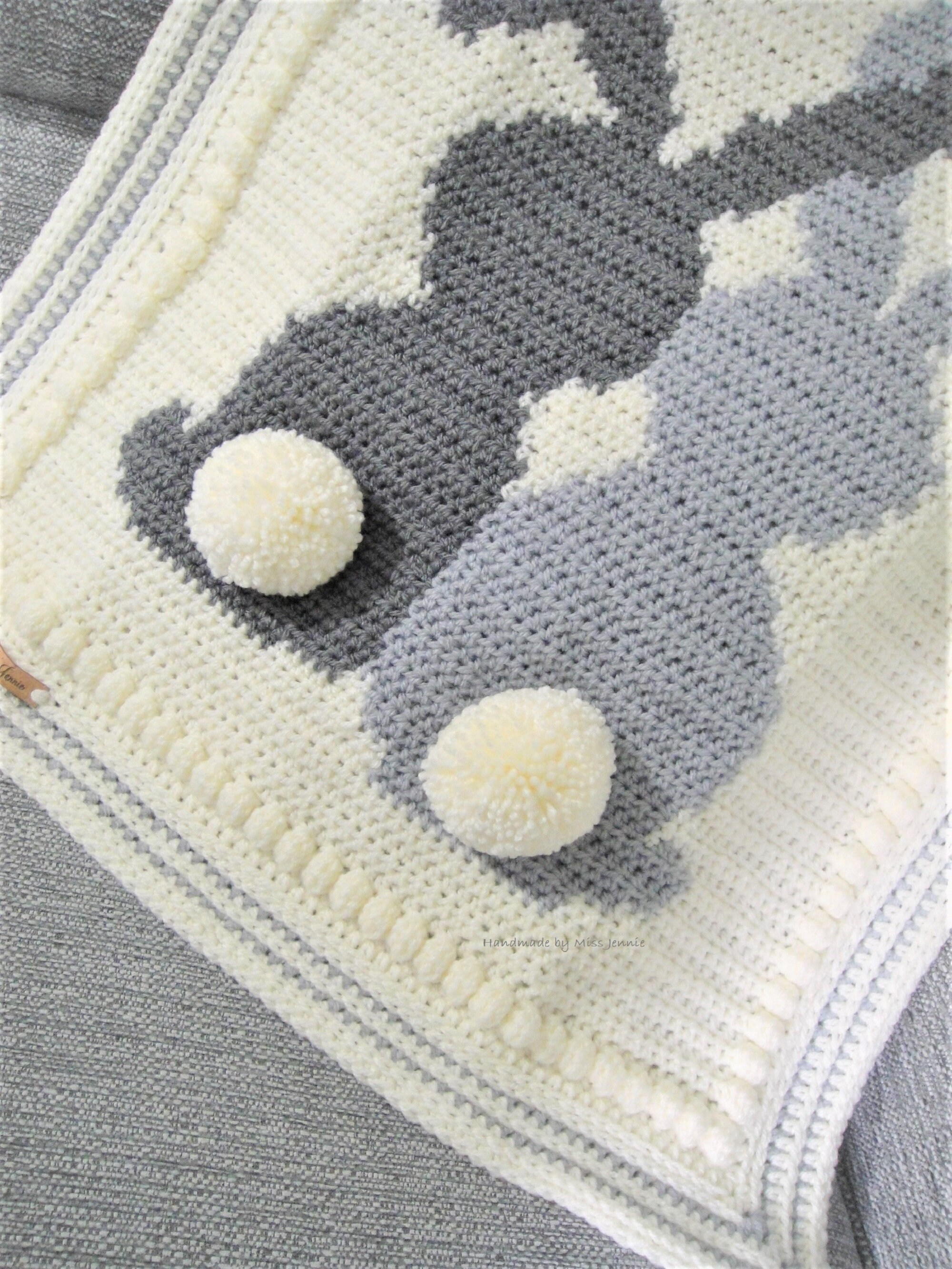 Crochet Bunny Baby Blanket Baby Shower Cot Blanket Stroller Etsy UK