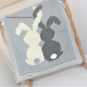 Crochet Baby Blanket Pattern, Bunny Blanket pattern, Baby Afghan pattern image 2