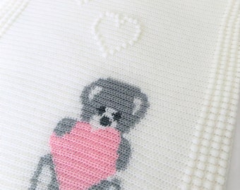 Teddy Bear Crochet Baby Blanket Pattern (PDF Pattern)