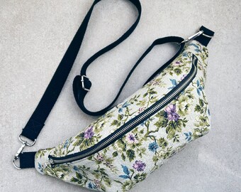 Vintage Floral Crossbody Bag, Vintage Floral Sling Bag