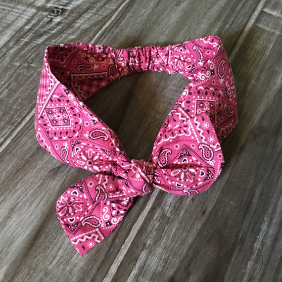 Pink Bandana Headband Baby Bandana Headband Bandana