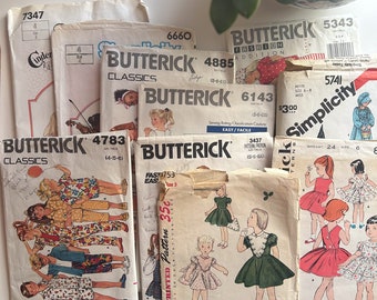 Vintage Children's Clothes Patterns, Vintage Girl Clothes Patterns, Vintage Simplicity Patterns, Vintage Butterick Patterns