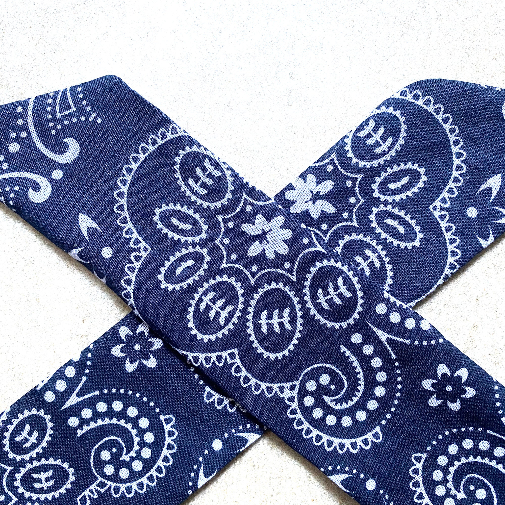 Navy Blue Bandana Headband Navy Bandana Paisley Headband Etsy