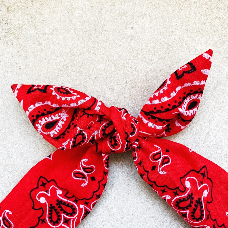 Red Bandana Headband Women's Paisley Hair Bandana Baby Etsy