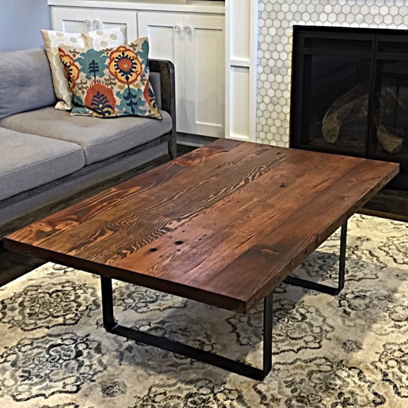 Reclaimed Wood Coffee Table Handmade in Portland OR Etsy