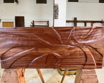 Wood art, Sapele wood sculpture, Exotic hardwood, Wood wall art, Home design, Interior design, Wood carving, Unique design