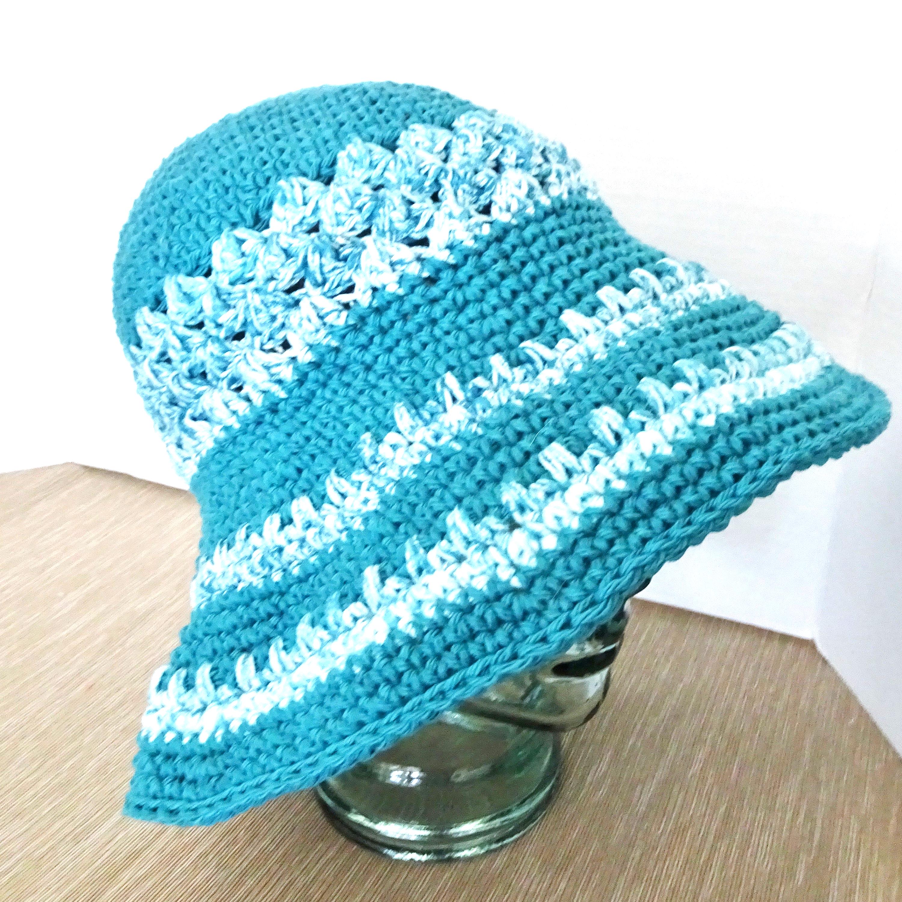 NWOT Anthropologie Beaded Crochet Sun Hat in Natural and Teal Accents IMG_5824_2736x.jpg?v=1758649460 main image 4