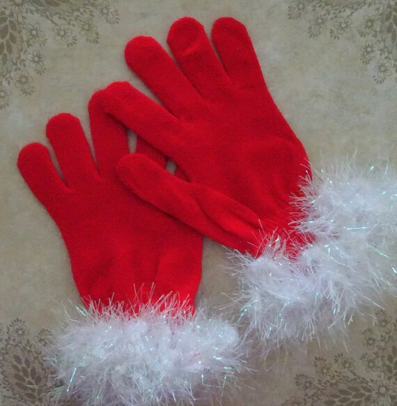 Santa Gloves Adult Red Santa Gloves Adult Red
