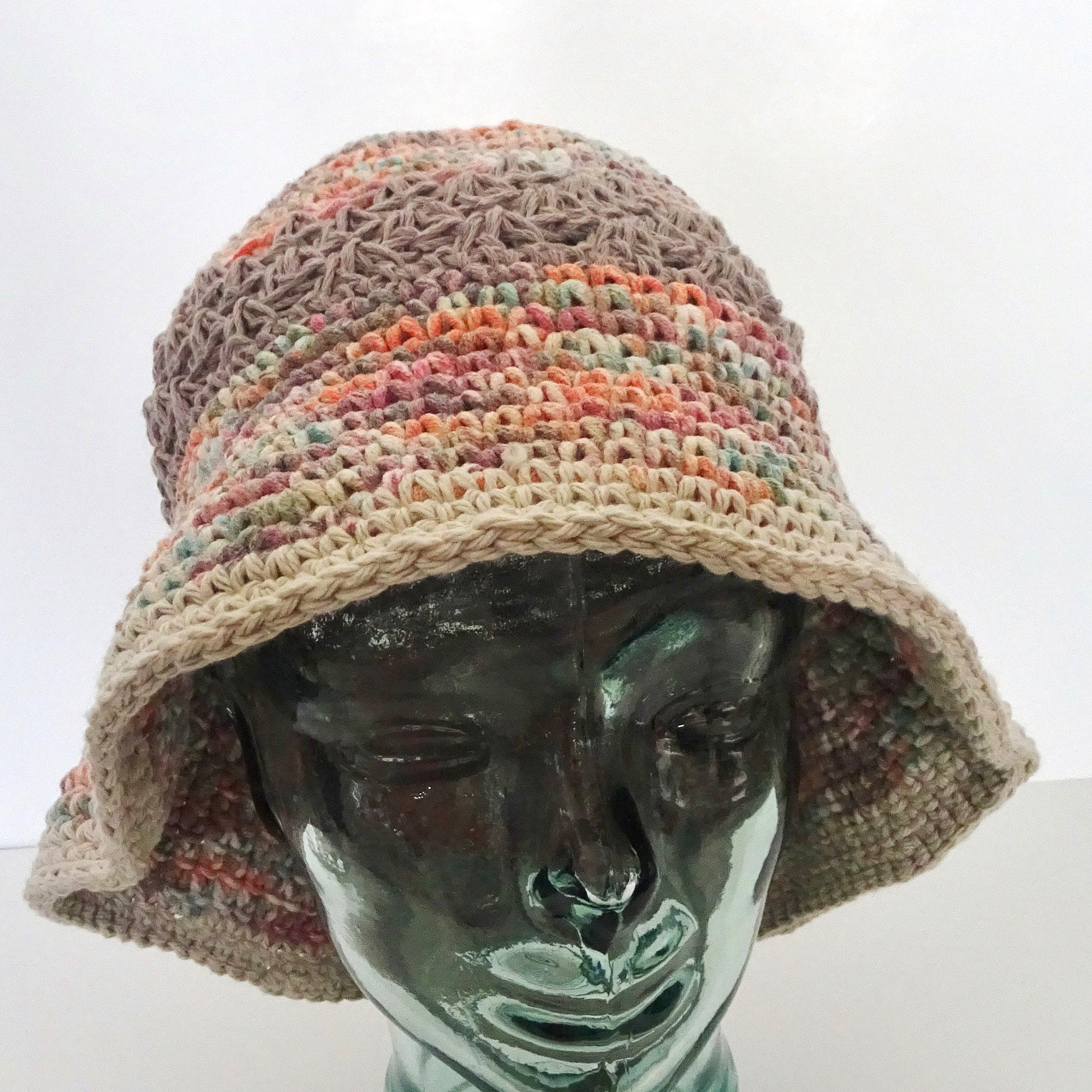 United Colors of Benetton Orange Ombre Woven Paper Yarn Sun Hat Size Small Children main image 2
