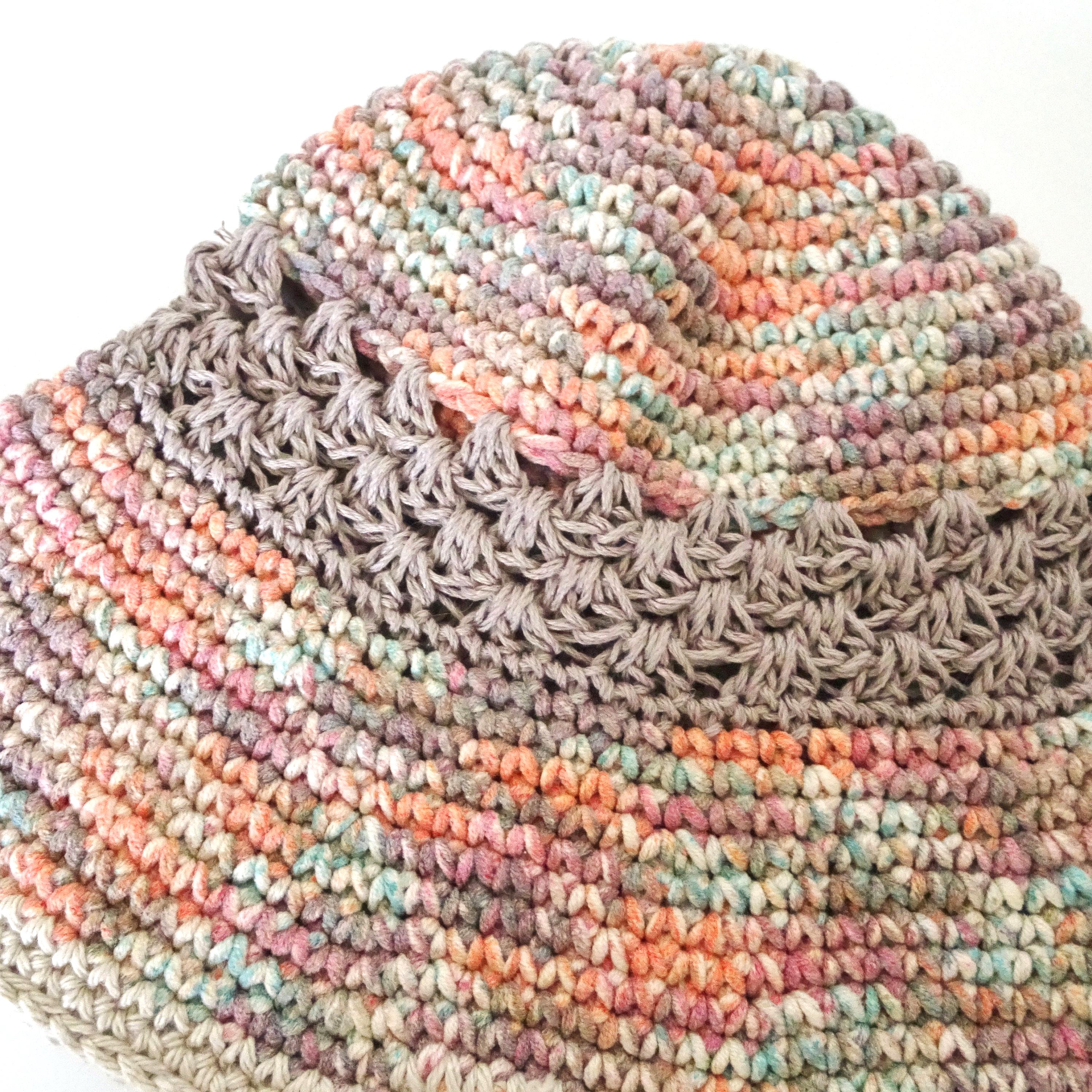 United Colors of Benetton Orange Ombre Woven Paper Yarn Sun Hat Size Small Children main image 4