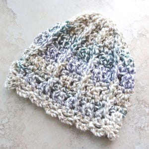 Chapeau cloche d'hiver au crochet fait main, bonnet d'hiver beige pour adulte