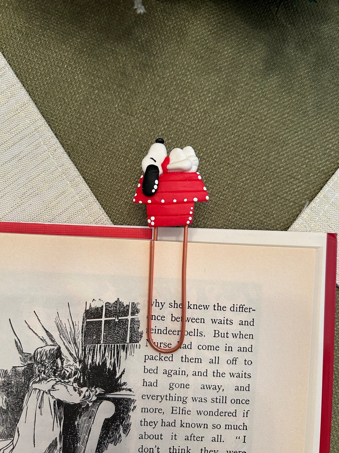 Snoopy Bookmark Peanuts Paperclip Polymer Clay Bookmark Etsy