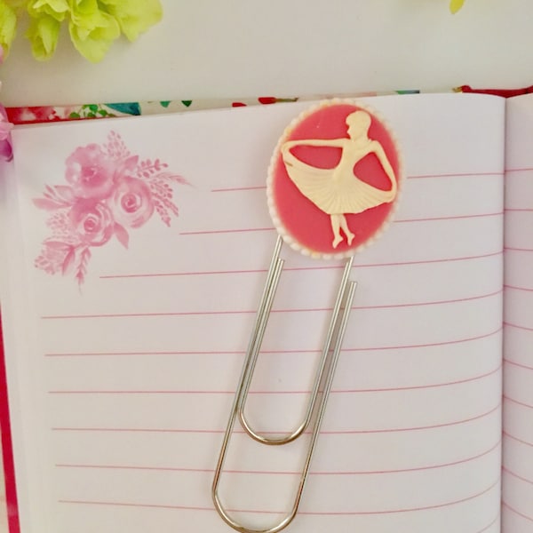 Tiny dancer bookmark, ballerina paper clip, resin dancer book clip, ballerina paper organizer, gift for reader, planner clip, desk bling