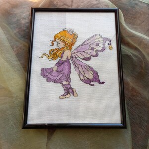 Purple Fairy Cross Stitch Pattern PDF Instant Download Cute Fairy Cross ...