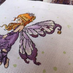 Purple Fairy Cross Stitch Pattern PDF Instant Download Cute Fairy Cross ...