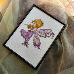 Purple Fairy Cross Stitch Pattern PDF Instant Download Cute Fairy Cross ...