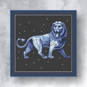 LEO cross stitch pattern Zodiacal sings cross stitch chart PDF instant download Zodiac cross stitch chart Art cross stitch graph