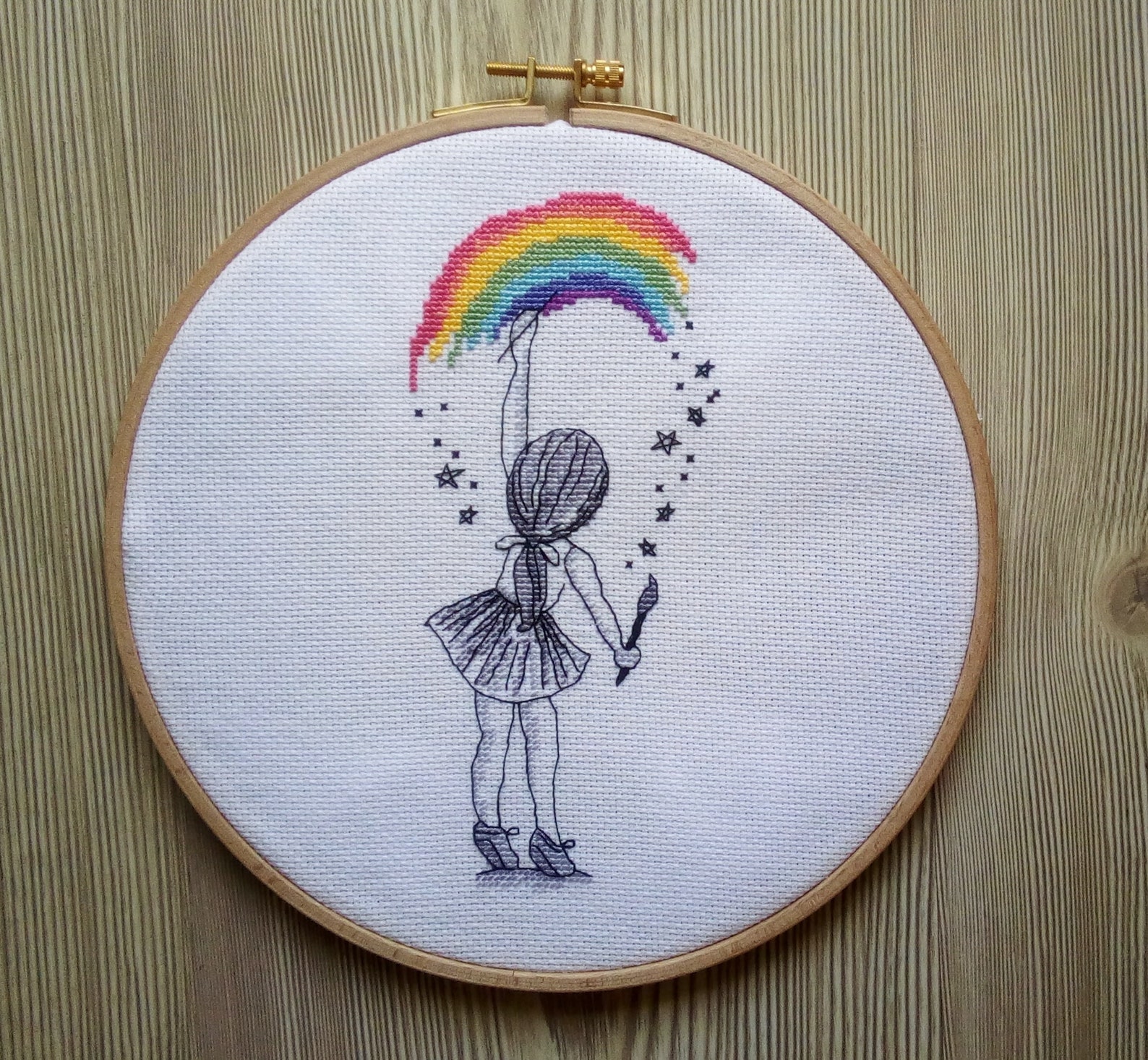 Rainbow Cross Stitch Pattern Pdf Instant Download Children - Etsy Israel