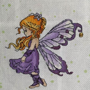 Purple Fairy Cross Stitch Pattern PDF Instant Download Cute Fairy Cross ...
