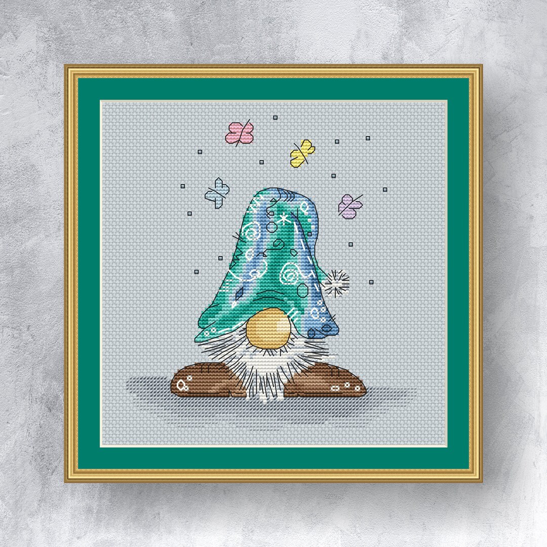 Summer Gnome Cross Stitch Pattern PDF Instant Download Gnome Cross