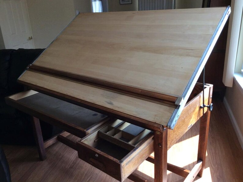 Vintage Hamilton Economy Drafting Table Etsy