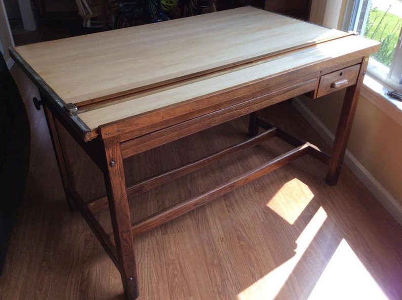 Vintage Hamilton Economy Drafting Table Etsy