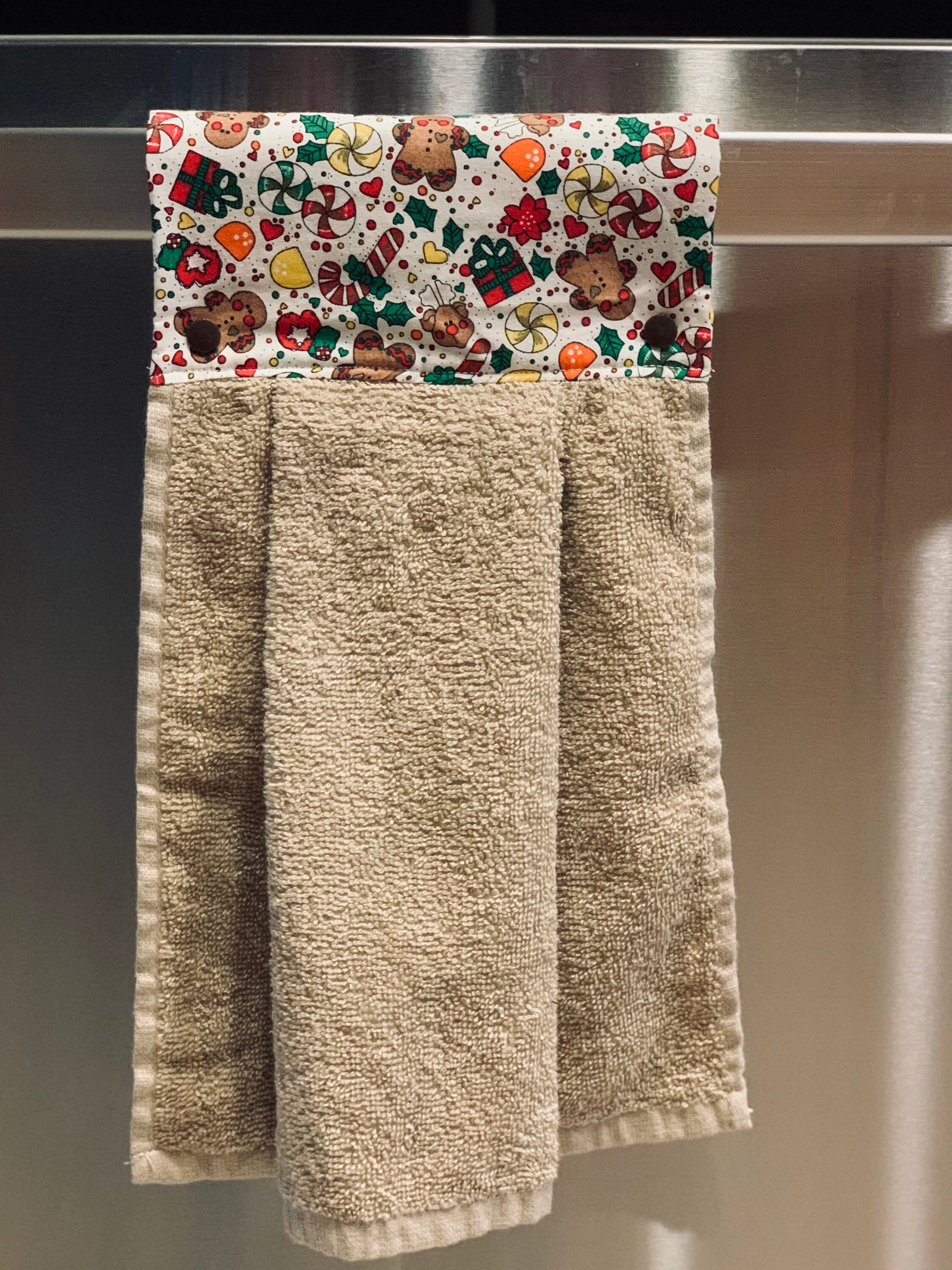 Holiday Decorative Kitchen Hand Towel With Snaps Etsy UK